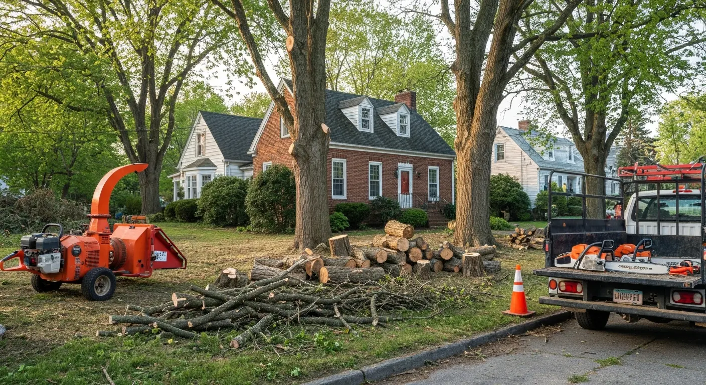 Storm damage cleanup and emergency tree removal