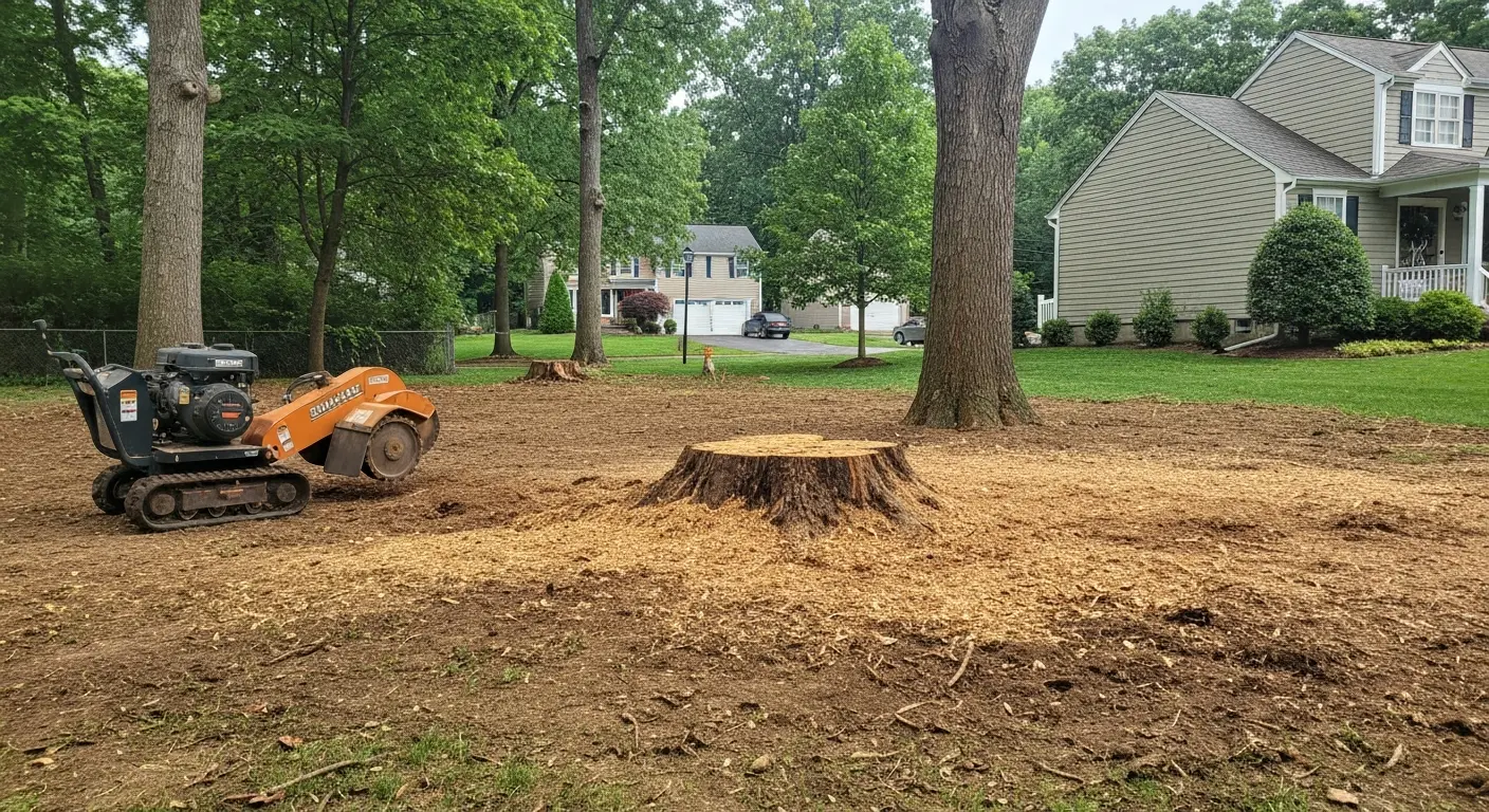 Stump grinding service