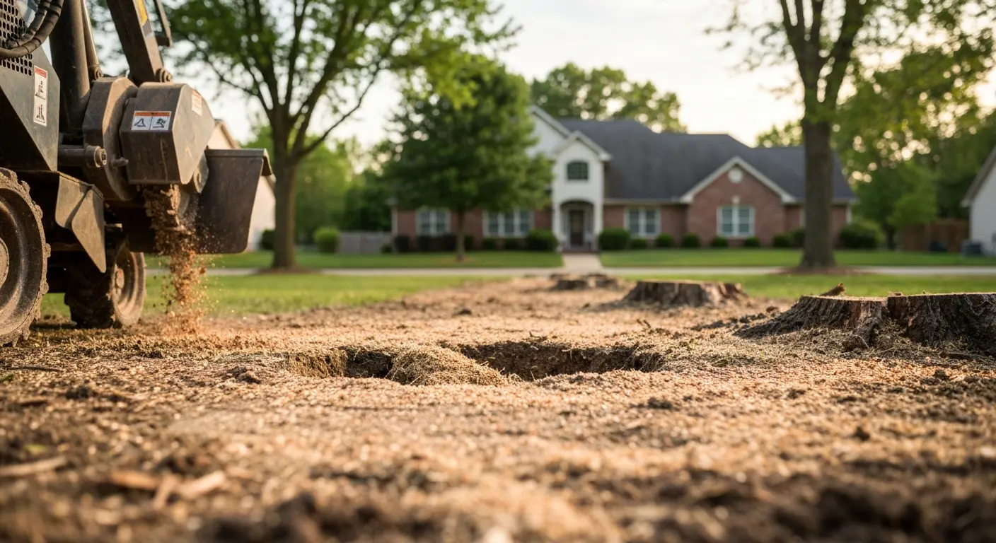 Stump grinding service