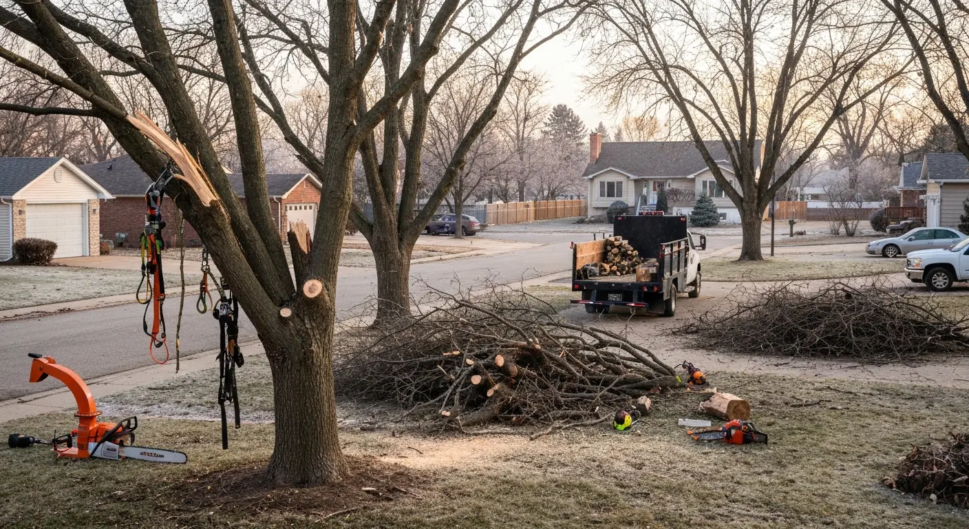 Emergency storm damage cleanup