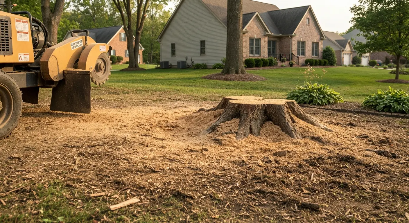 Stump grinding service