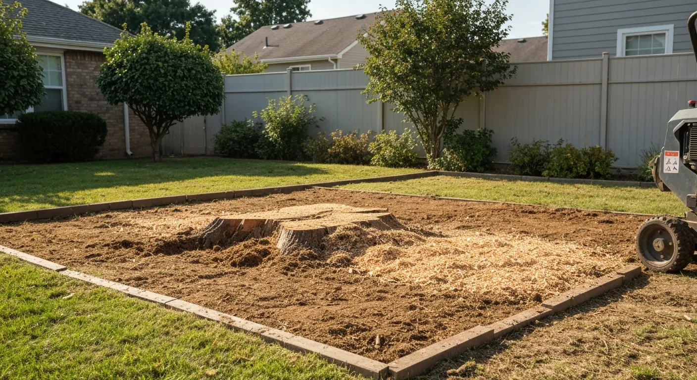 Stump grinding service