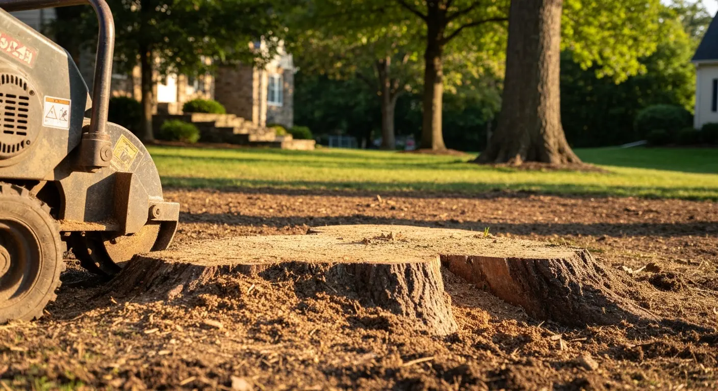 Stump grinding service
