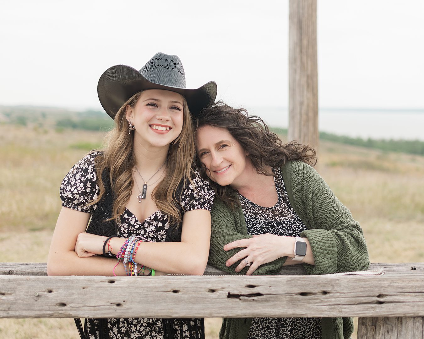 With my granddaughter.