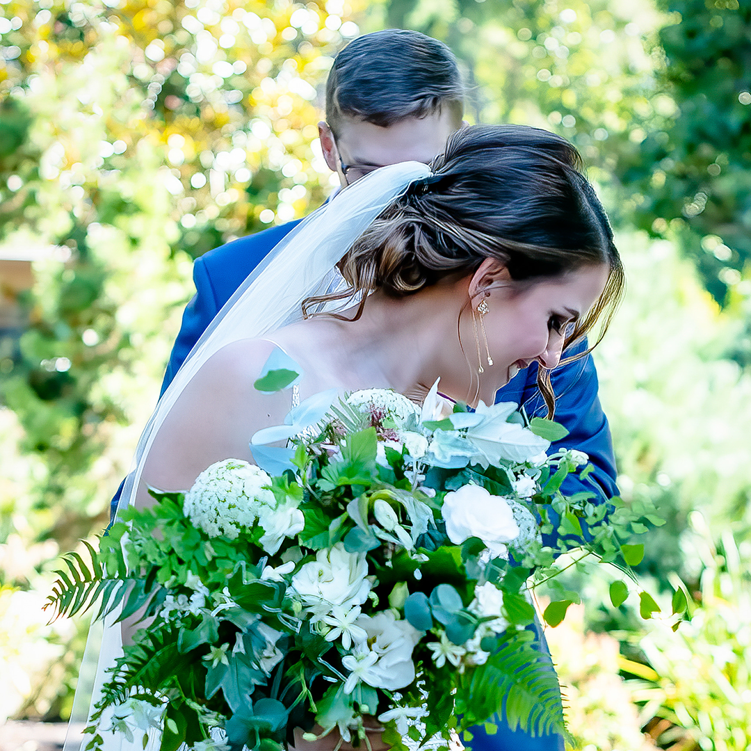 A first look moment. 