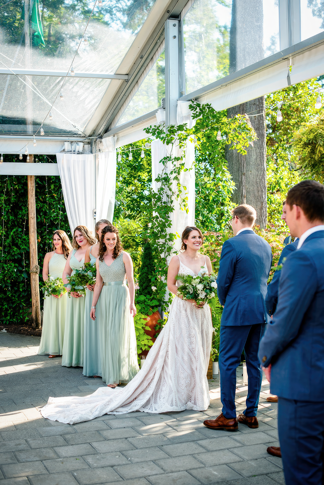 Garden wedding ceremony