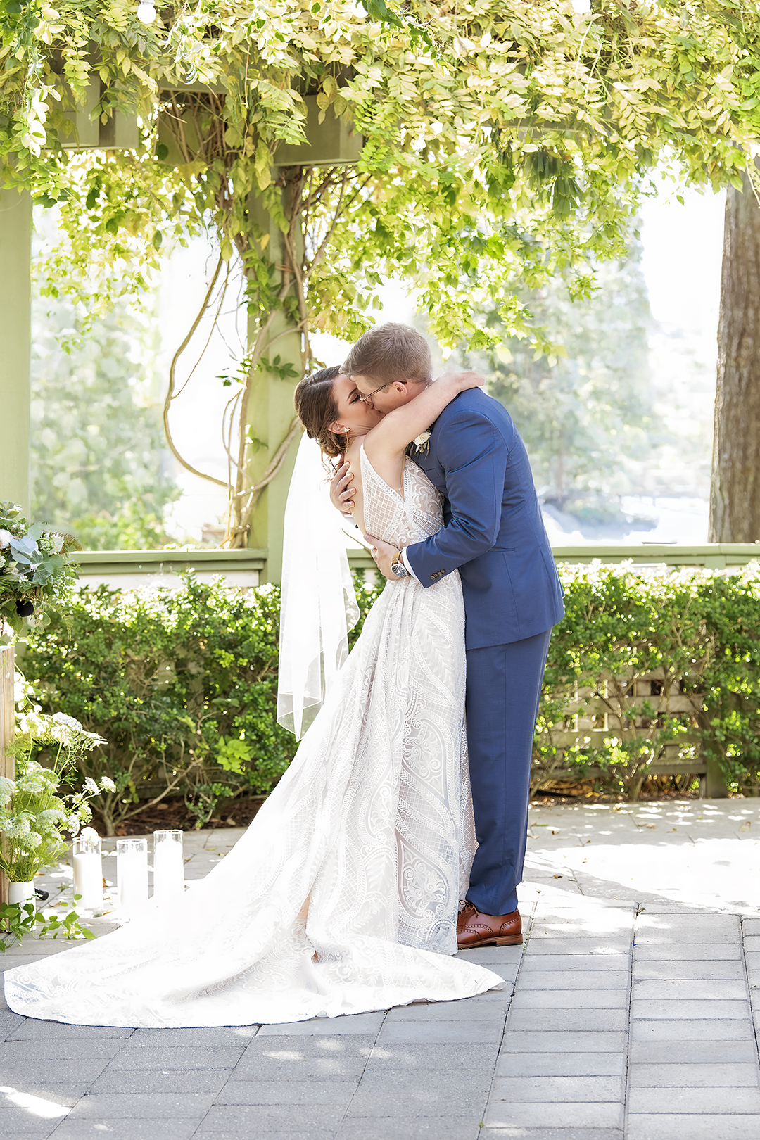 Seattle wedding ceremony vows emotional moment bride and groom exchanging vows