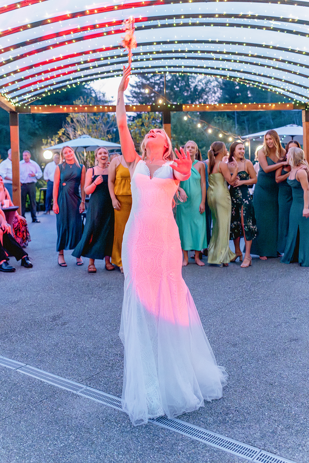 The DJ's lights can impact your photos like this one. Make sure they don't use LED lights.
