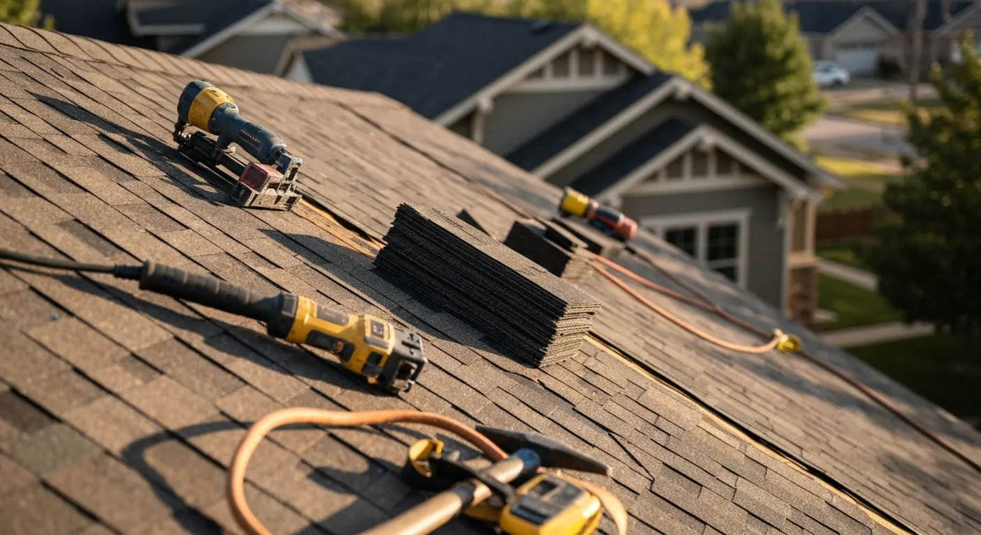 Storm damage roof repair