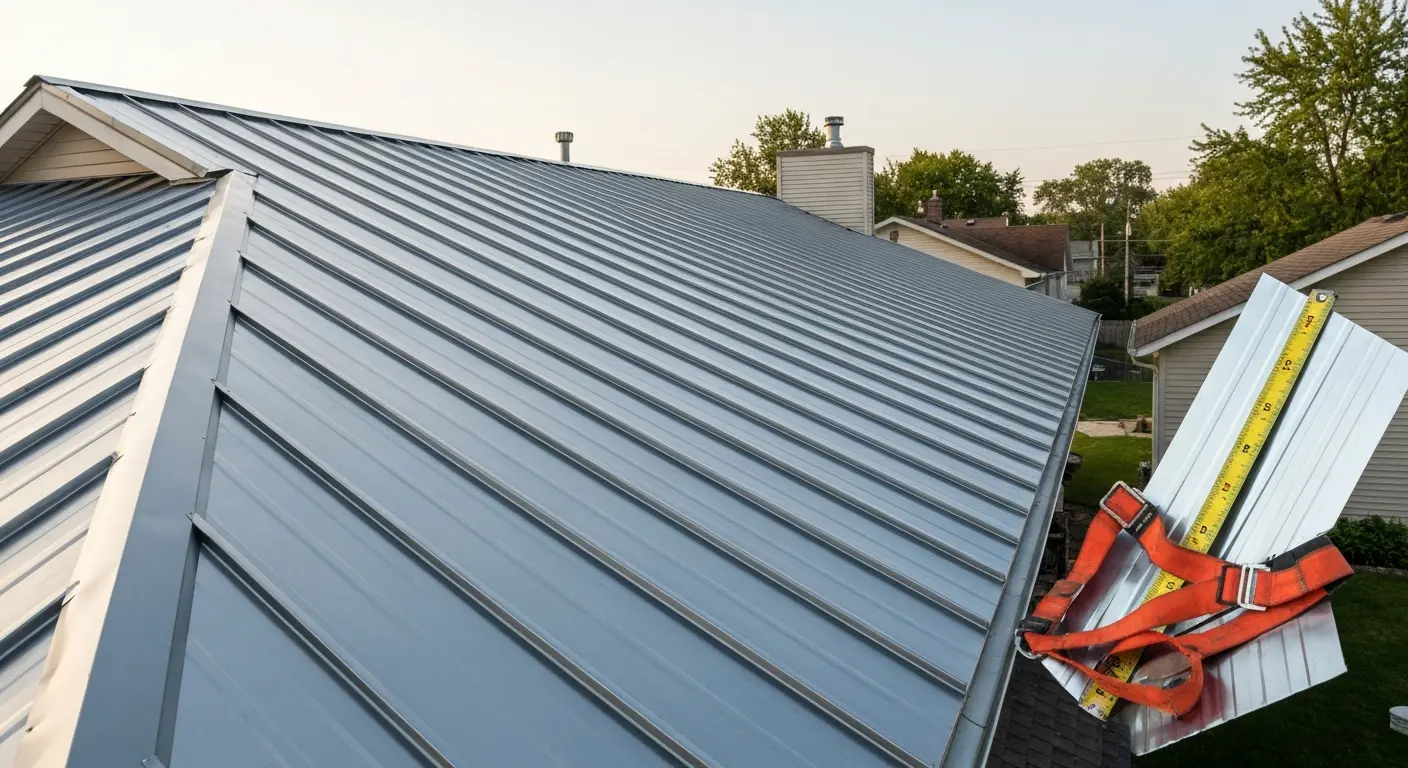 Metal roof installation