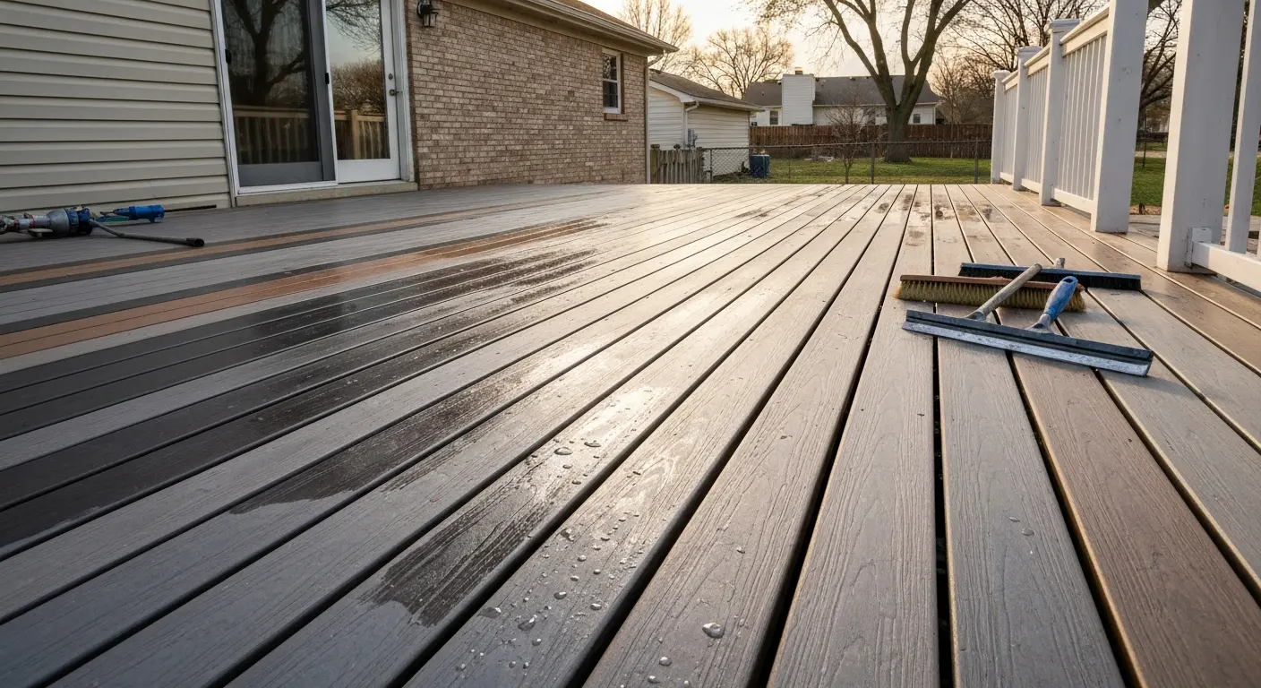 Composite deck sealing service