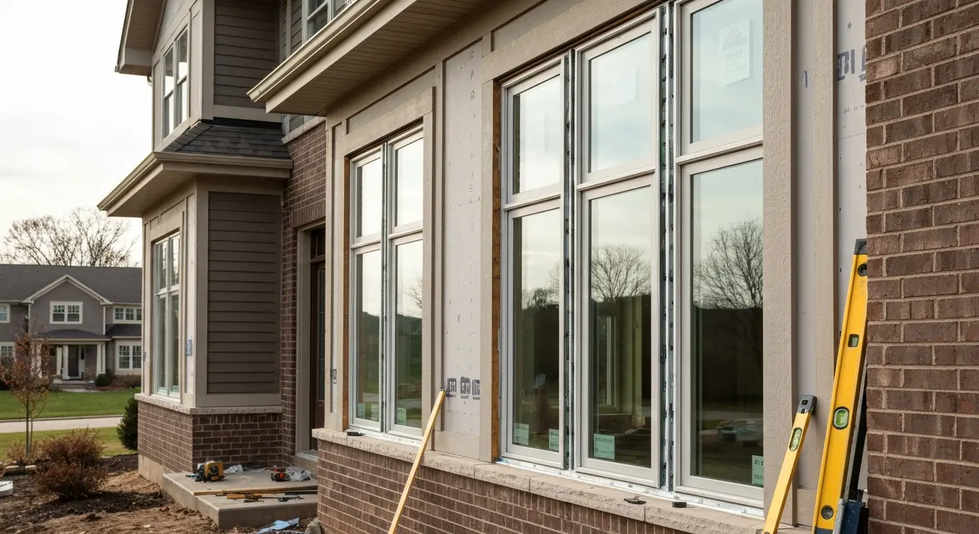 New construction window installation