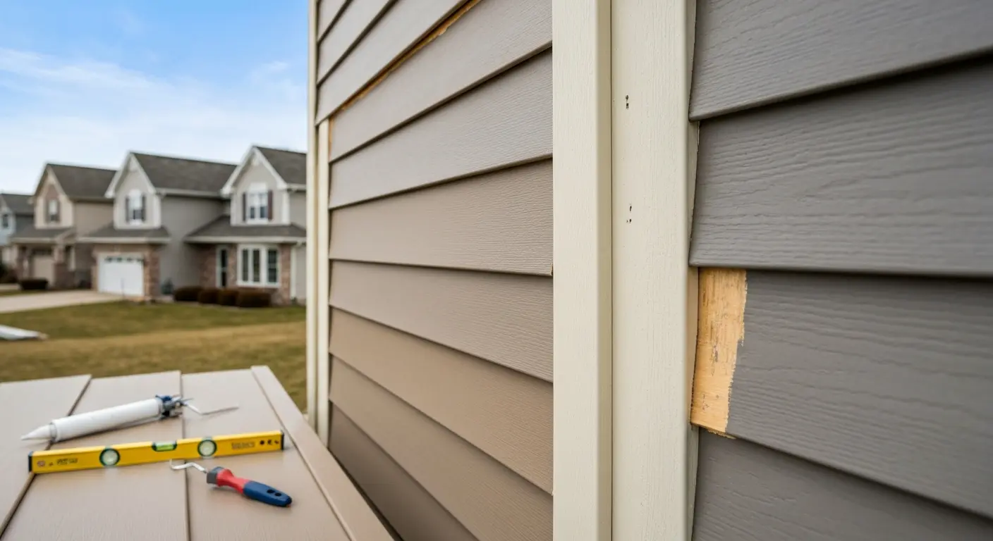 Siding repair work