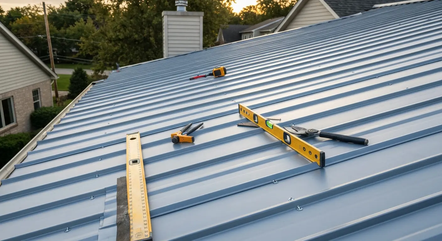 Metal roof installation