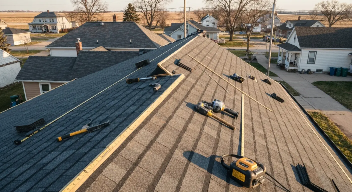 Roof installation project