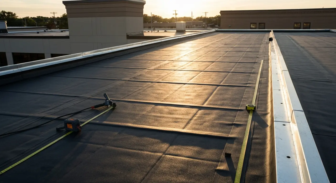 Commercial flat roof system