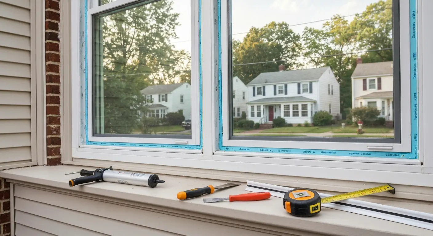 Frame replacement window installation