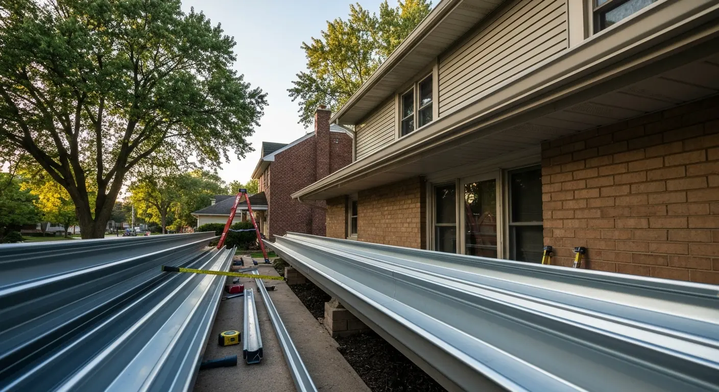 New gutter installation in Kankakee