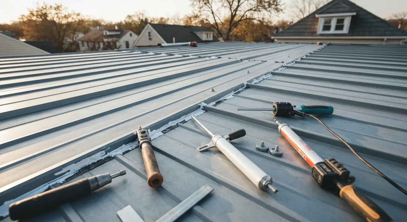 Metal roof repair in Kankakee