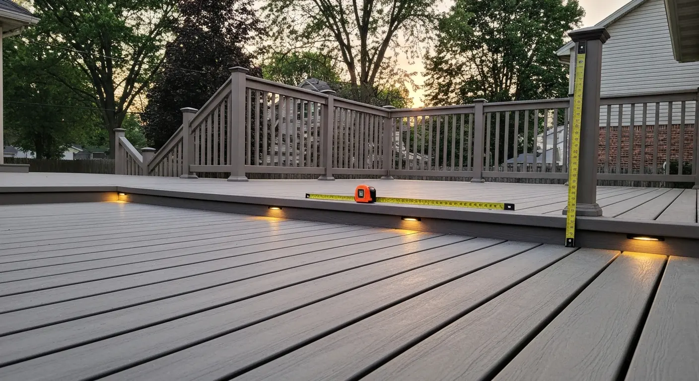Composite decking installation