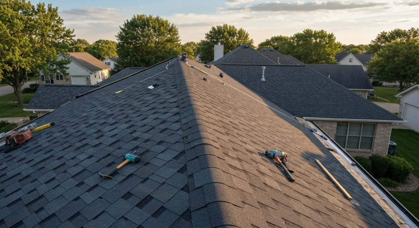 Asphalt shingle roof installation