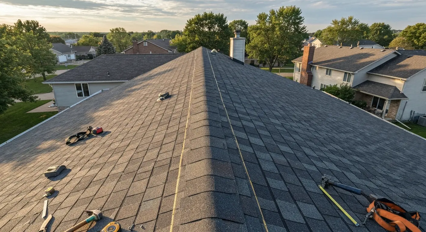 Asphalt shingle roof installation