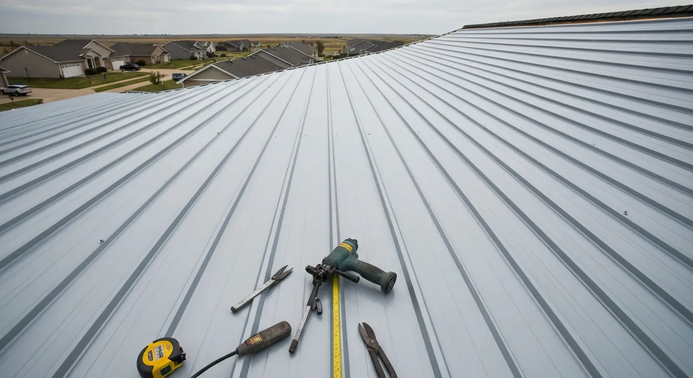 Metal roof installation