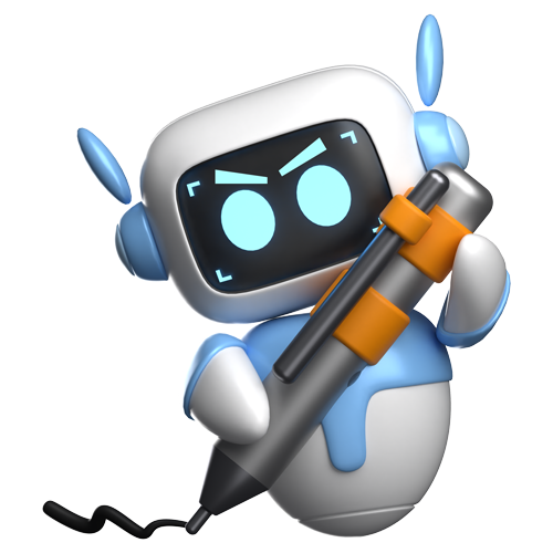 Frustrated Pyxa robot forcing one pen to do every job