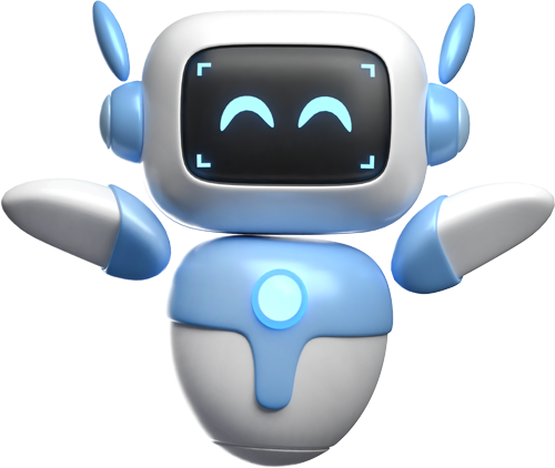 Happy Pyxa robot with arms open