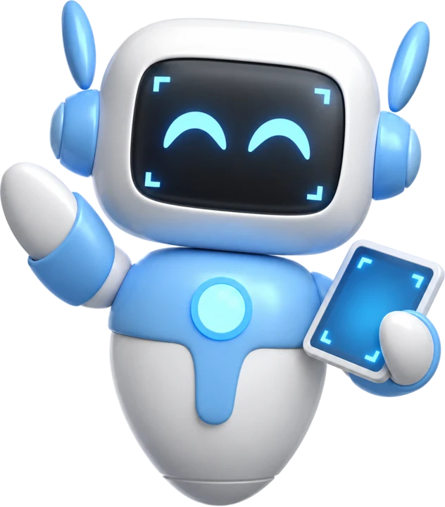 Happy Pyxa robot waving