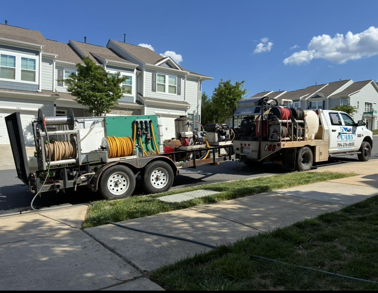 Gates Pressure Washing commercial rig truck and trailer