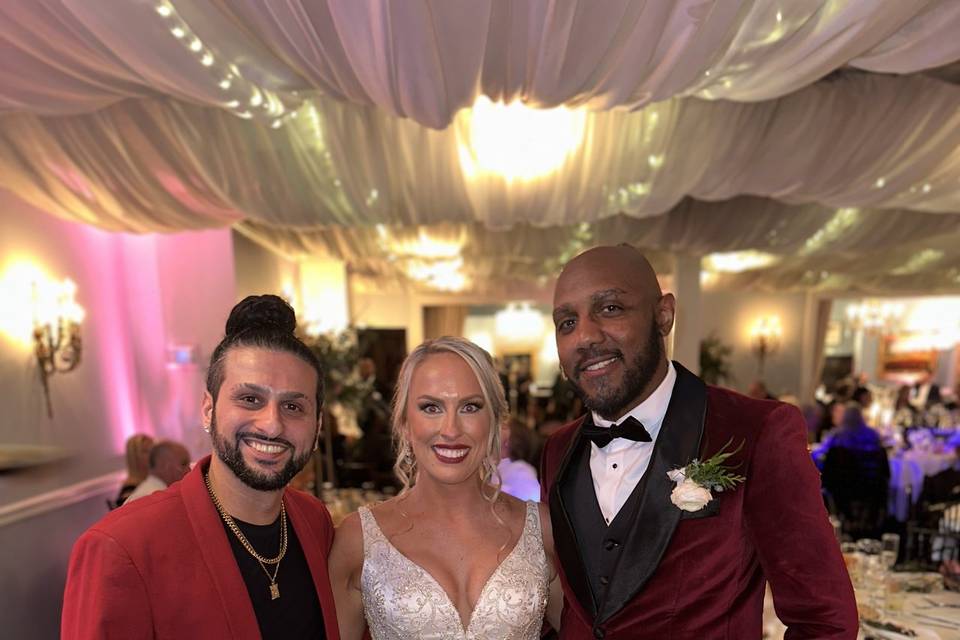Friends celebrating together at an event