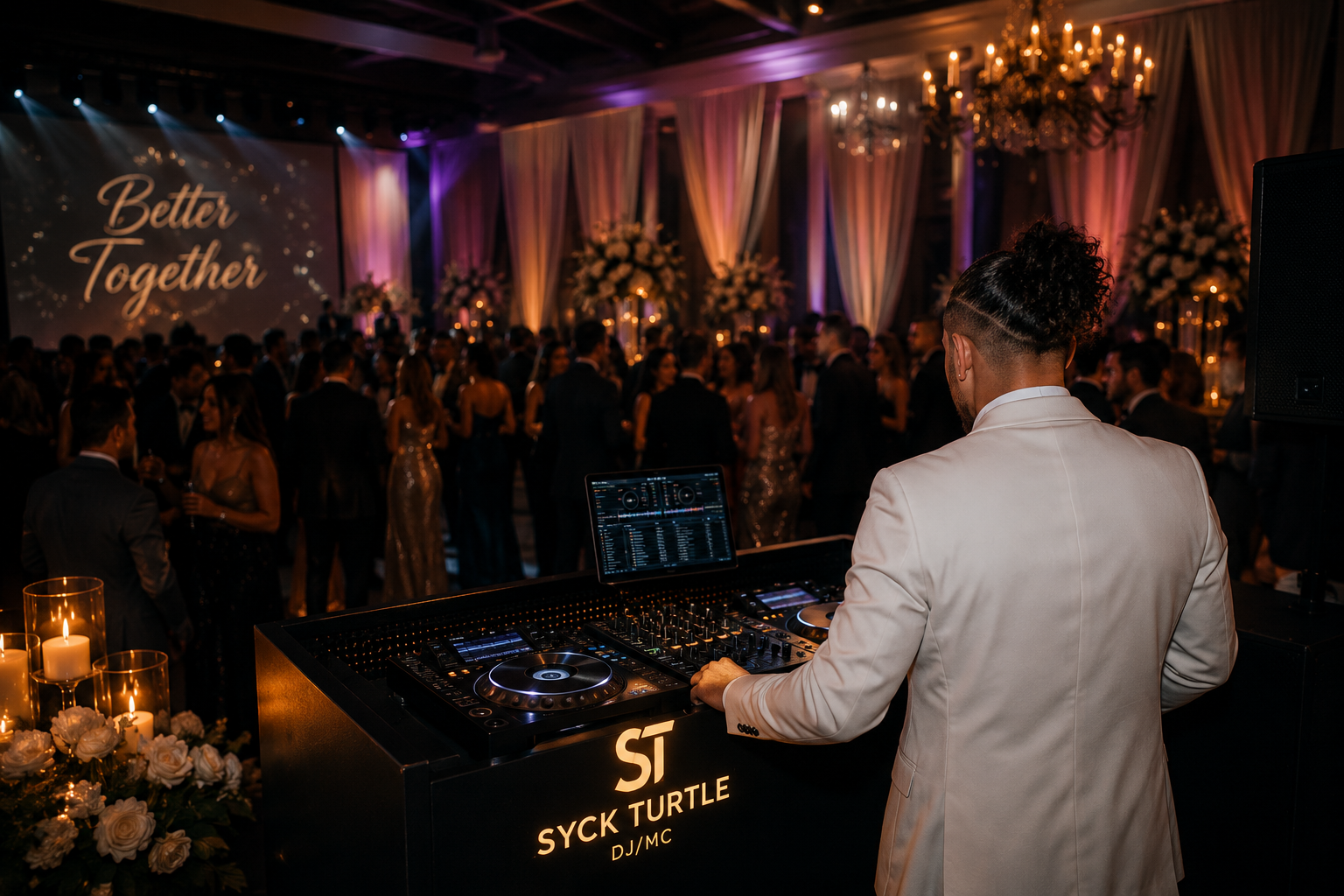 Crowd dancing at event