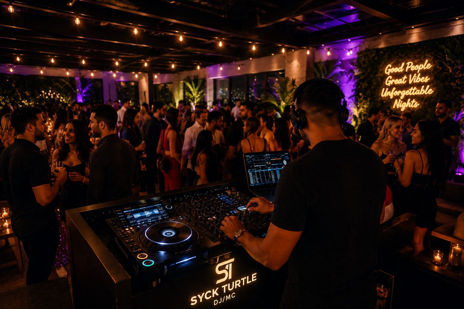 DJ performing at a private party