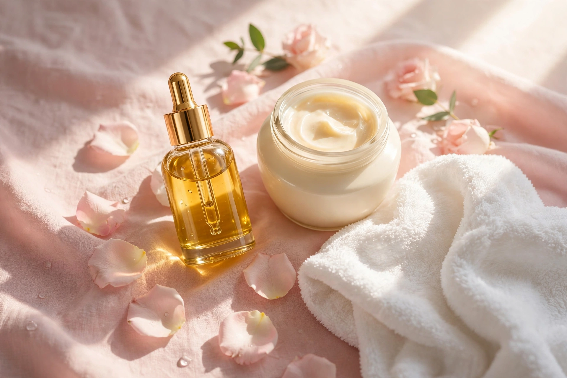 Layer fragrance oil with body lotion