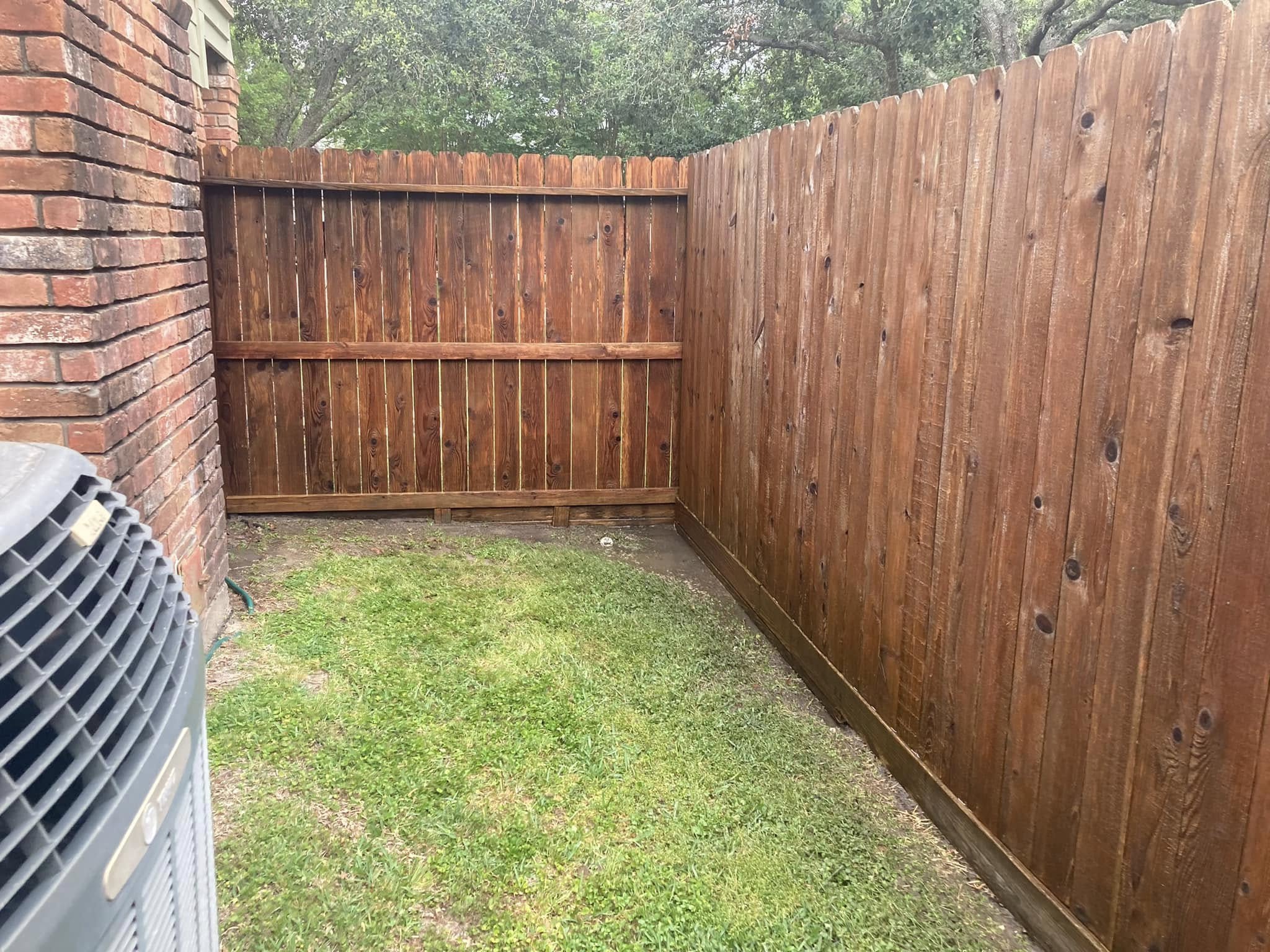 Painted outdoor wood structure with weather-resistant finish