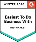 G2 Winter 2026 – Easiest To Do Business With (Mid-Market)