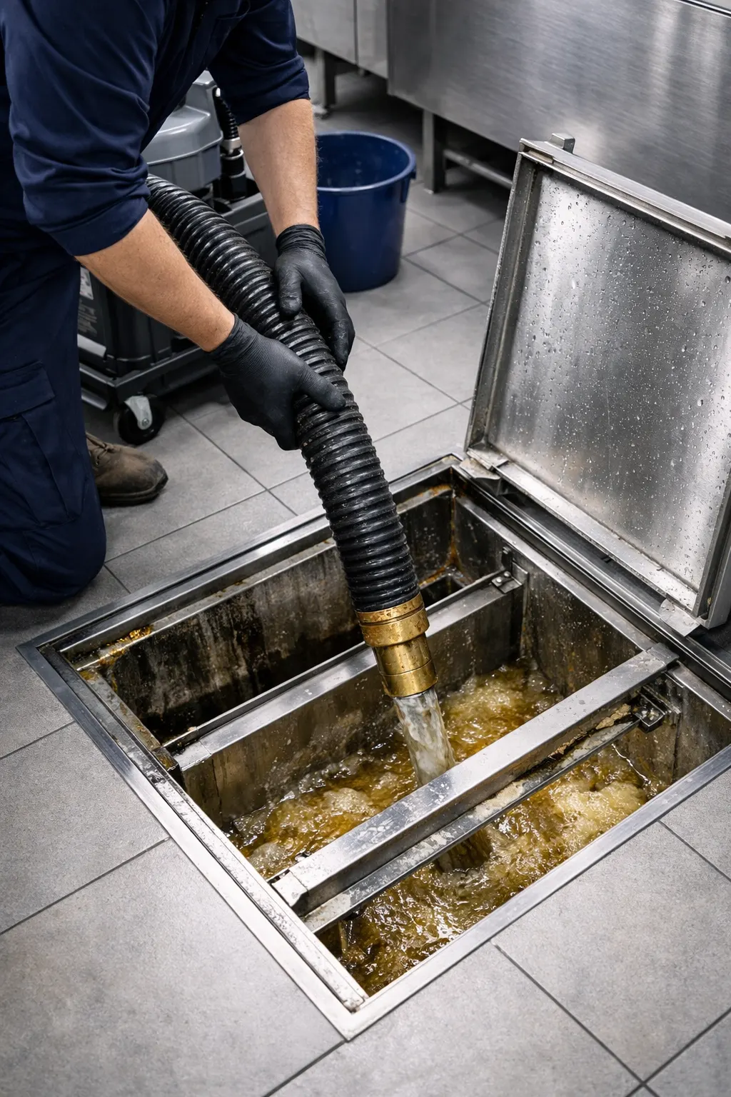 professional drain snaking equipment clearing clogged pipe