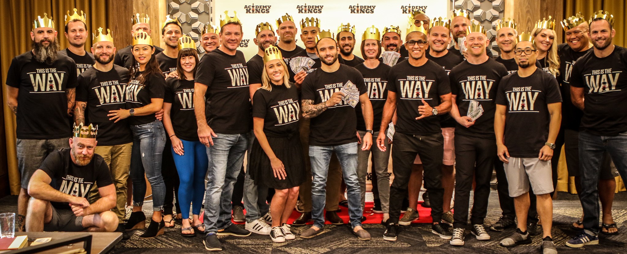 Academy Kings members together at a live event