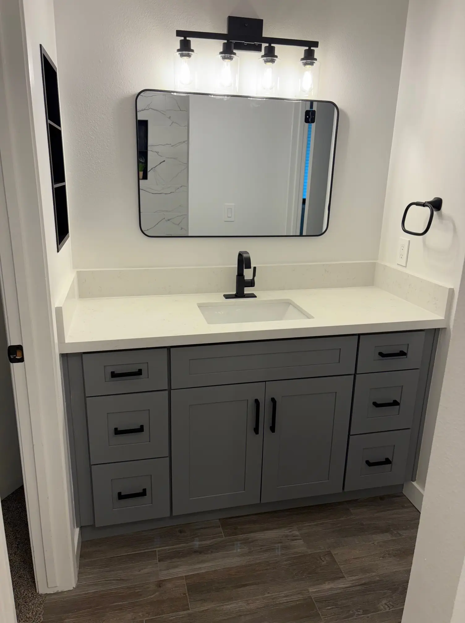 Bathroom vanity and tile remodel Visalia