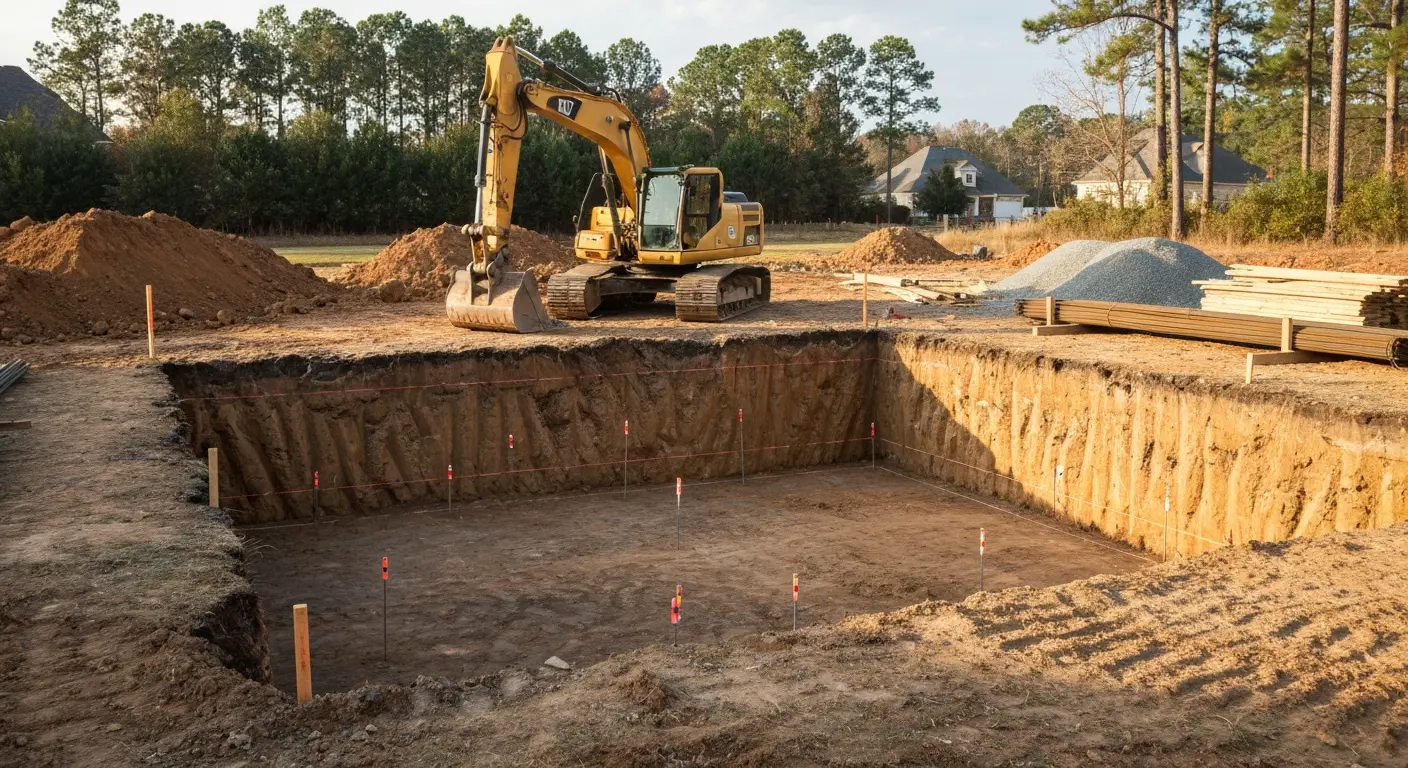 Foundation excavation project