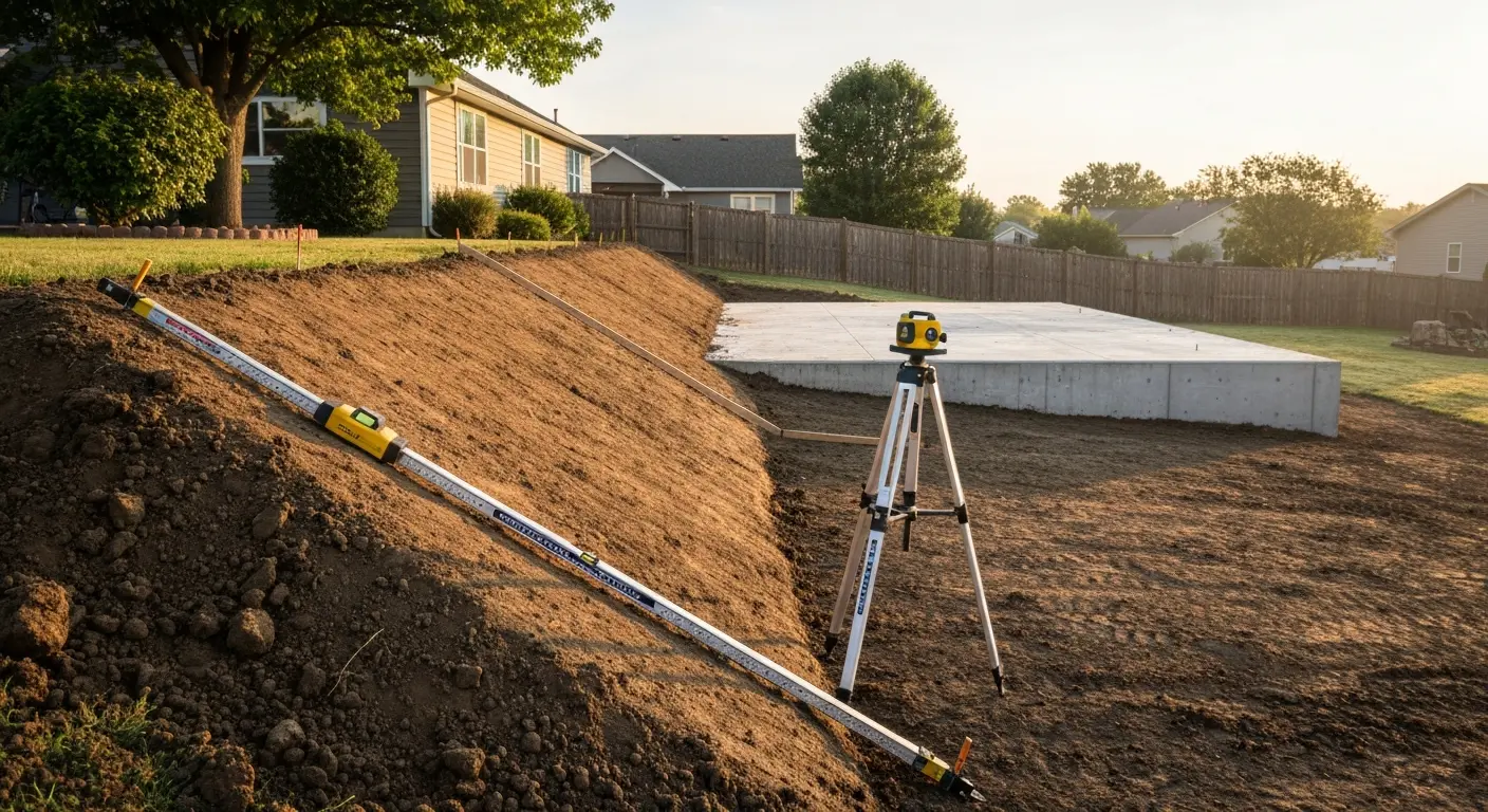 Grading and slope preparation