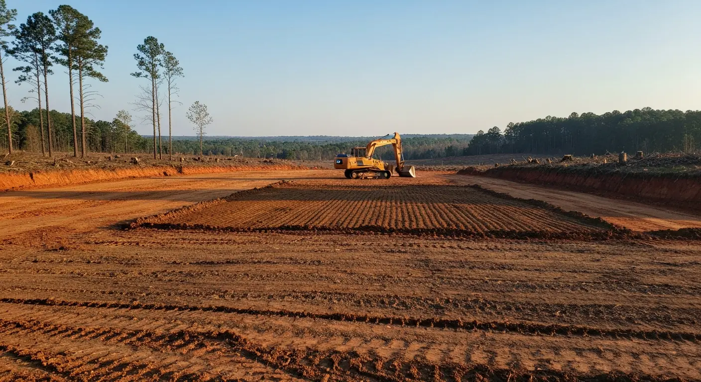 Commercial site clearing and excavation