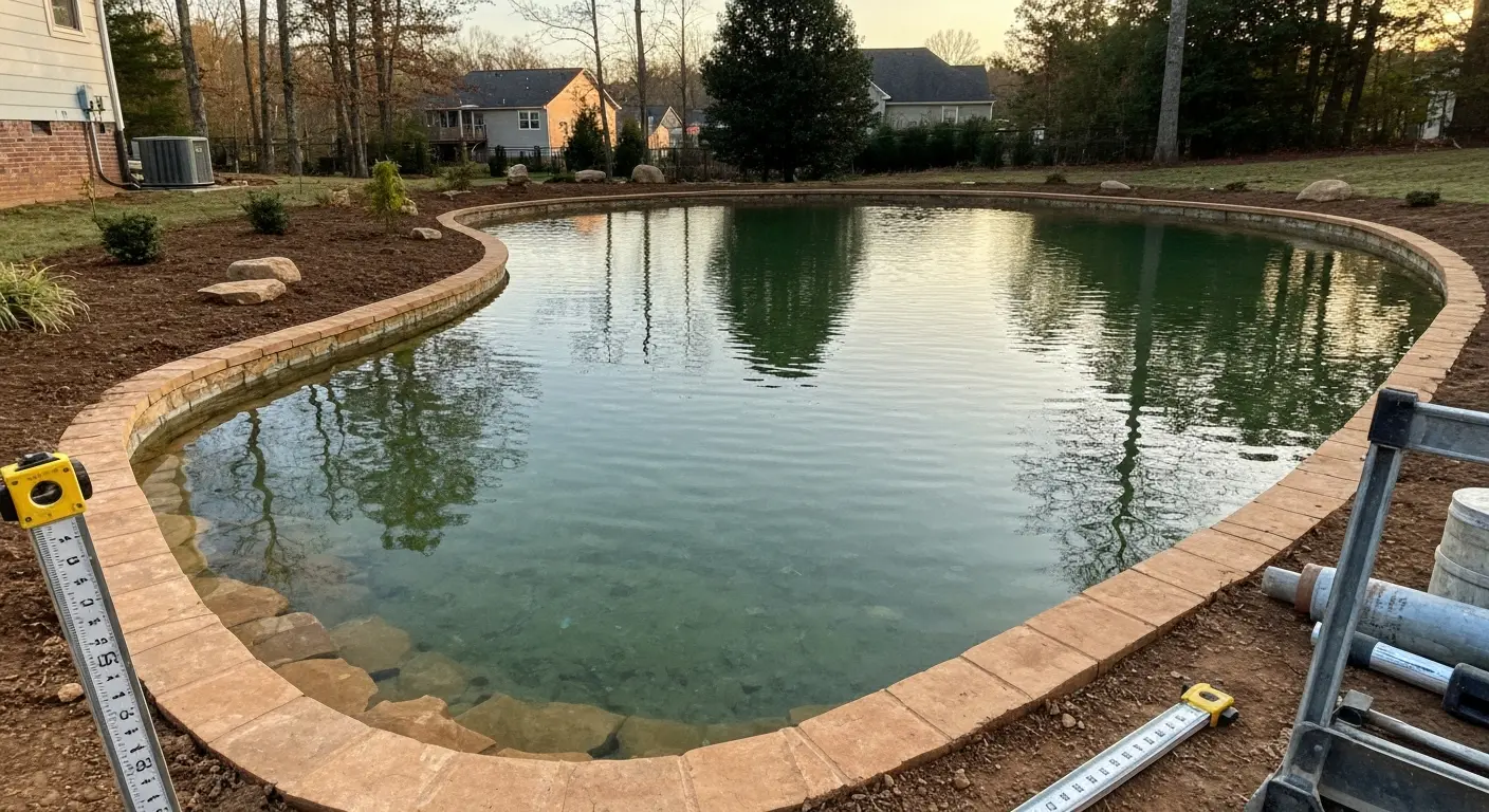 Residential pond construction