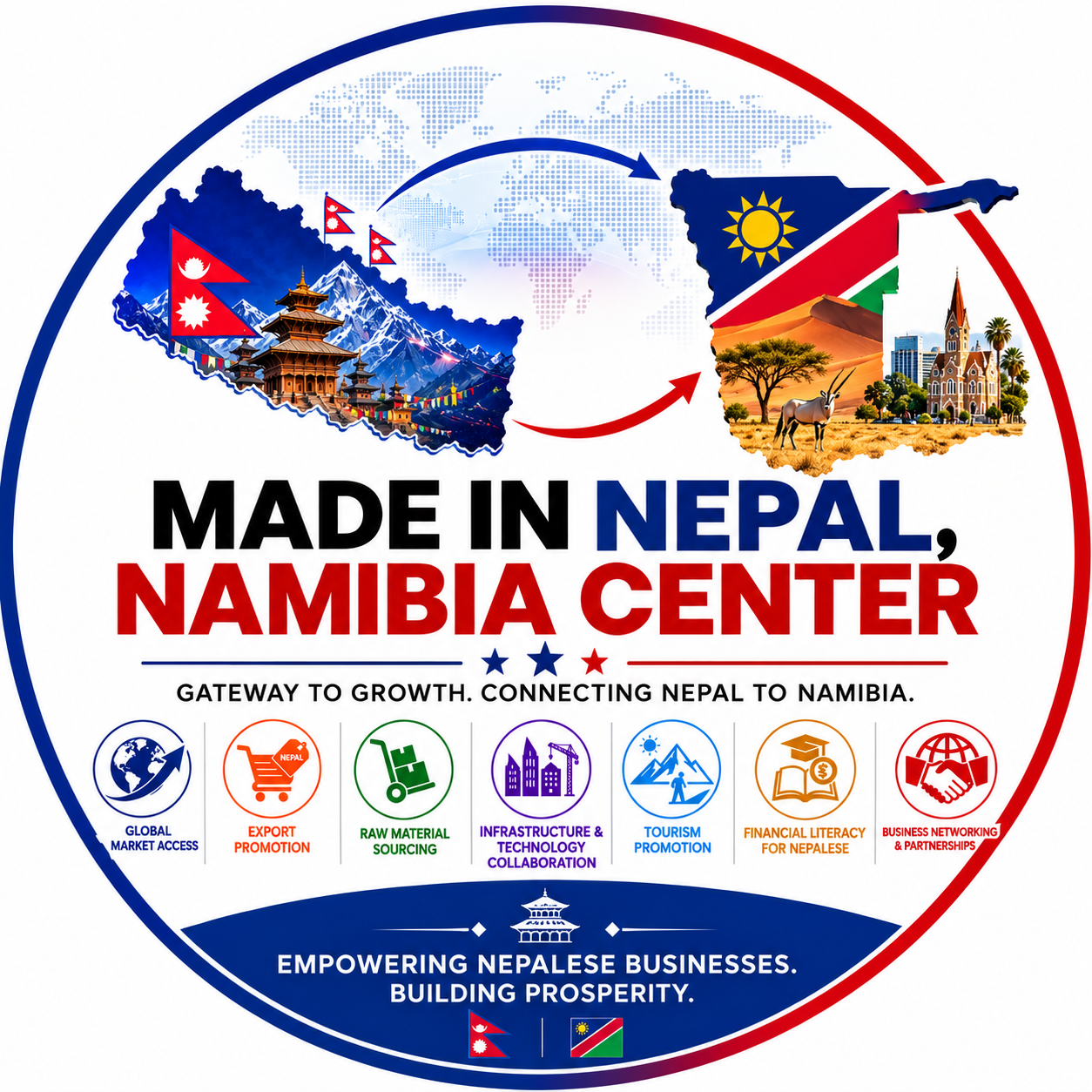 Made in Nepal, Namibia Center logo