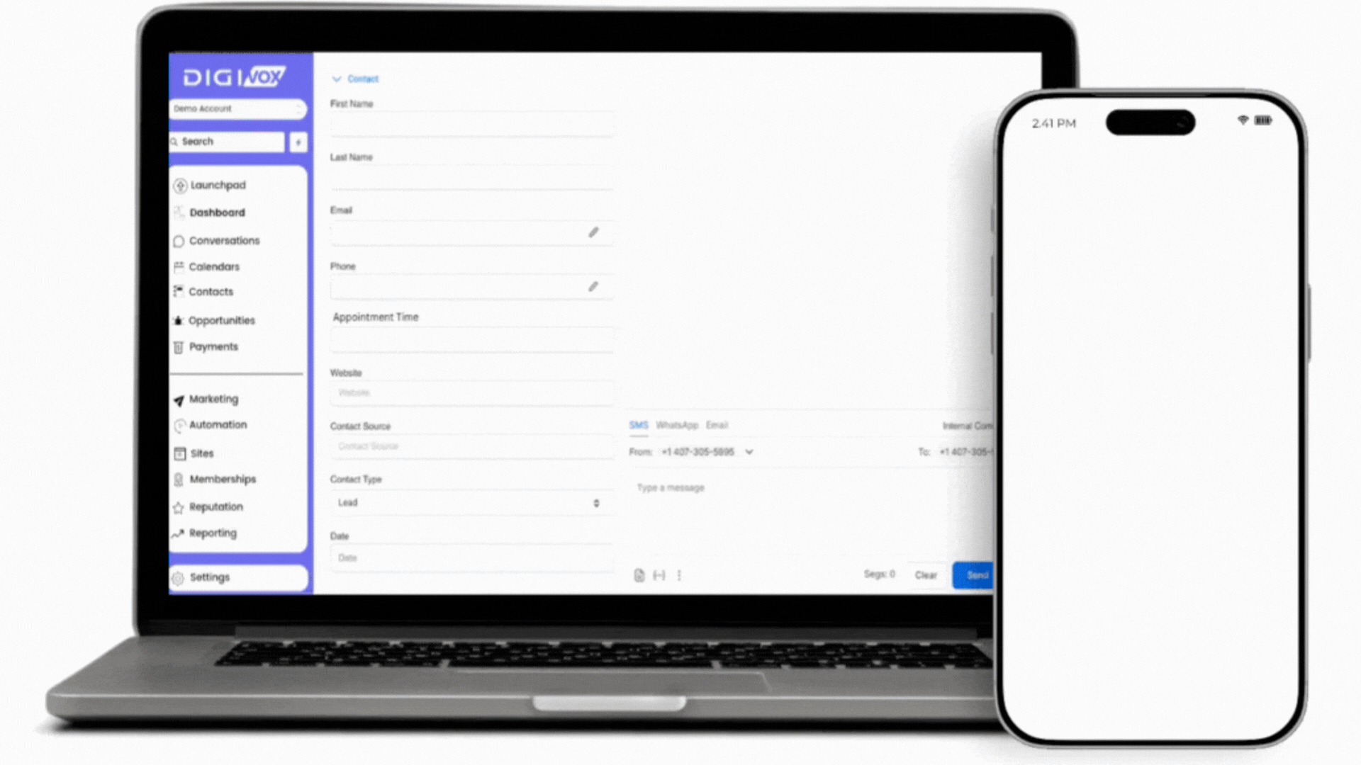 AI-driven digital marketing platform by IG Clout showcasing automated sales and customer engagement solutions.