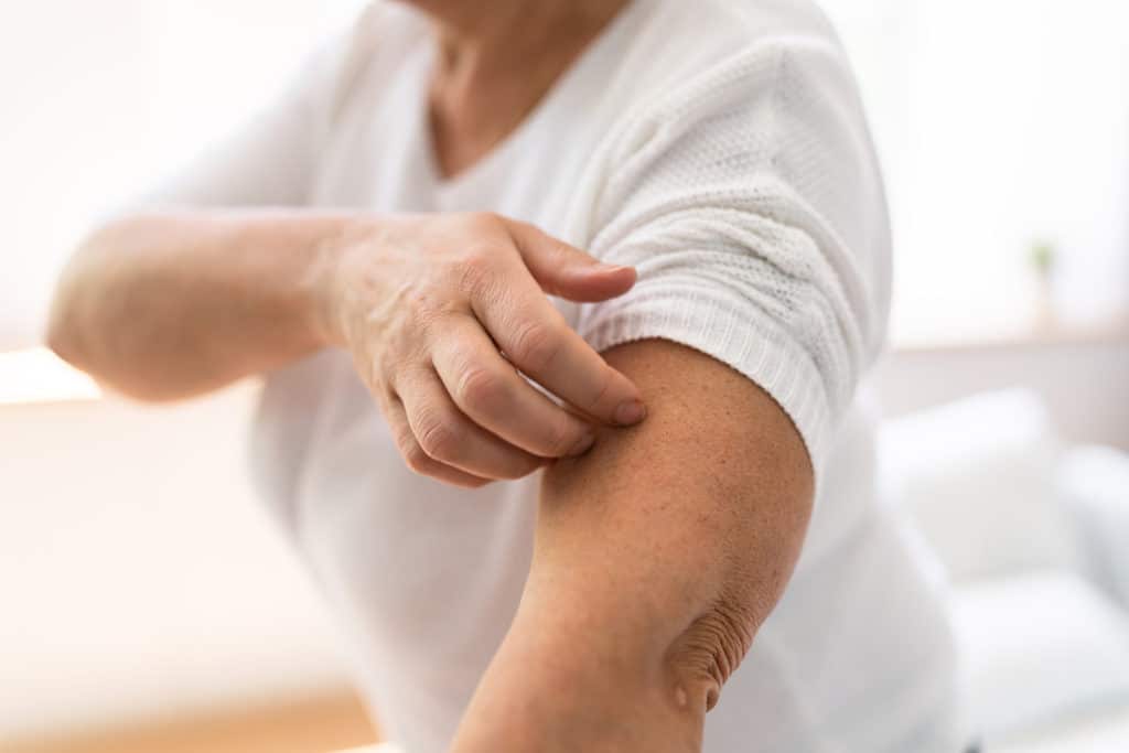 Sensitivity to touch from neuropathy