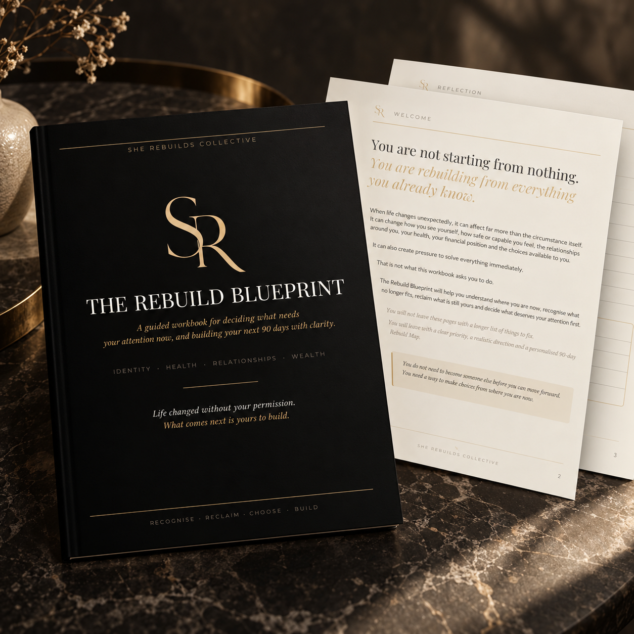 The Rebuild Blueprint workbook and My Rebuild Map pages