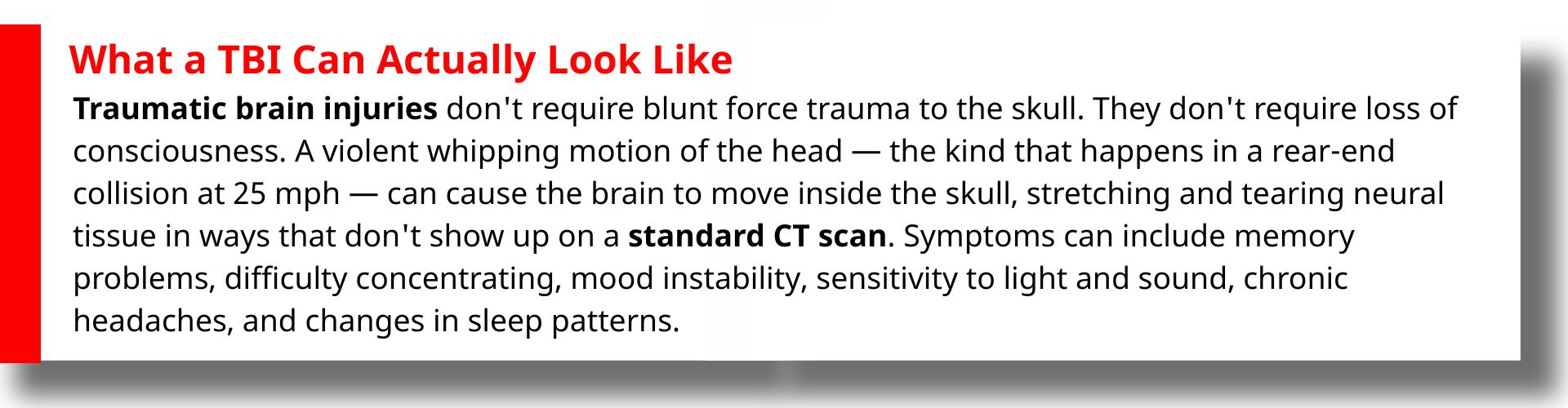 TBI symptoms