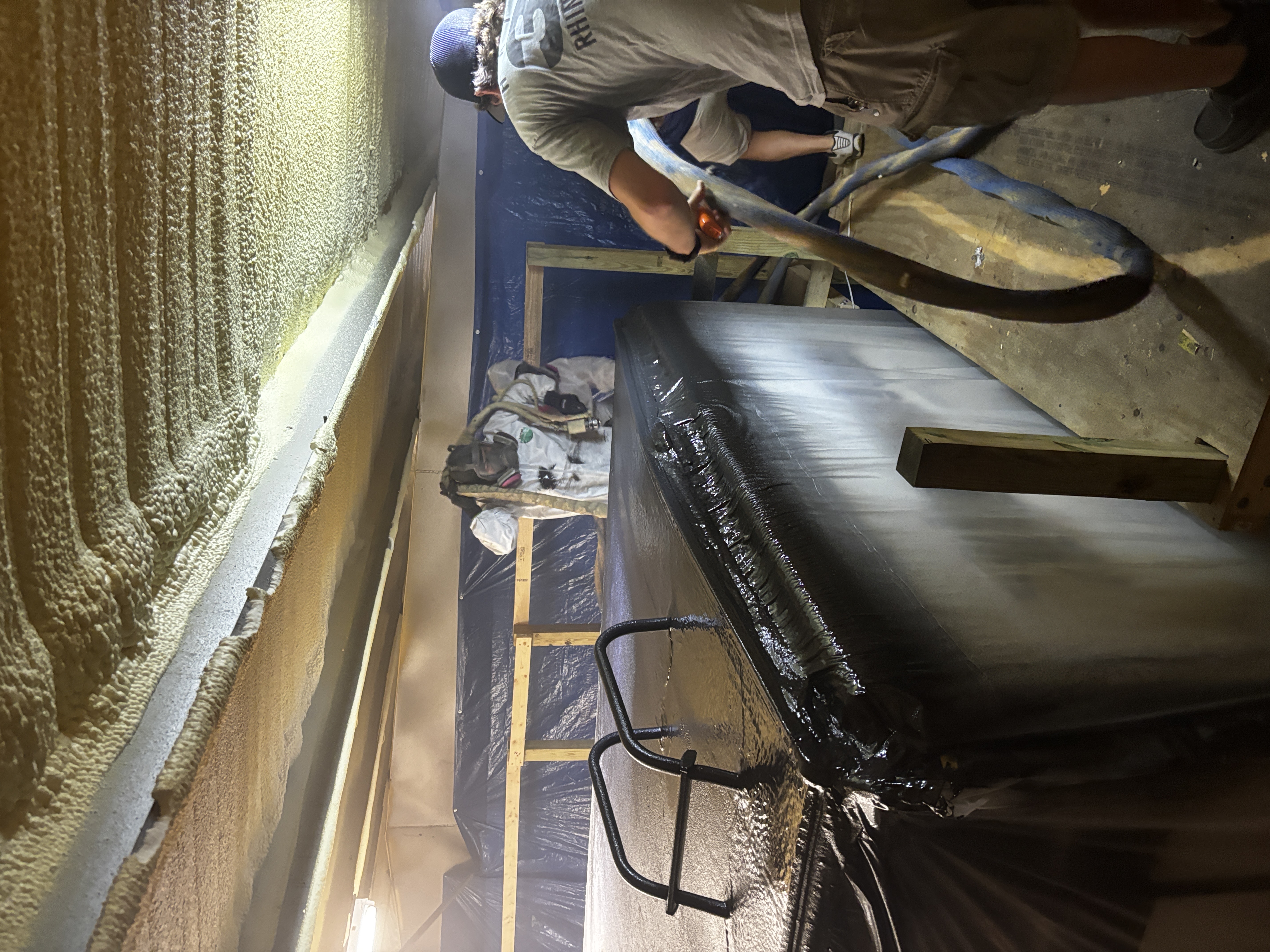 Sealed and coated RV roof in Panama City FL with UV-resistant protective coating applied professionally